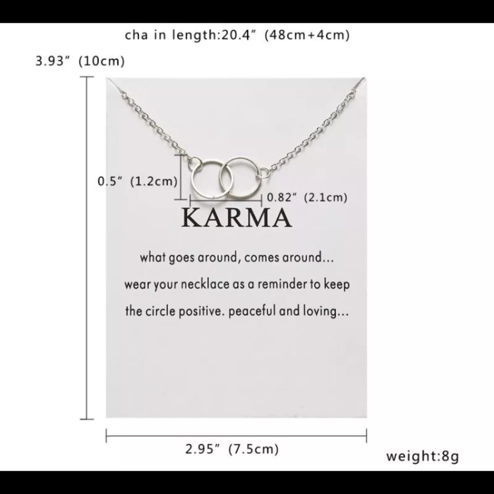 Silver Karma Necklace